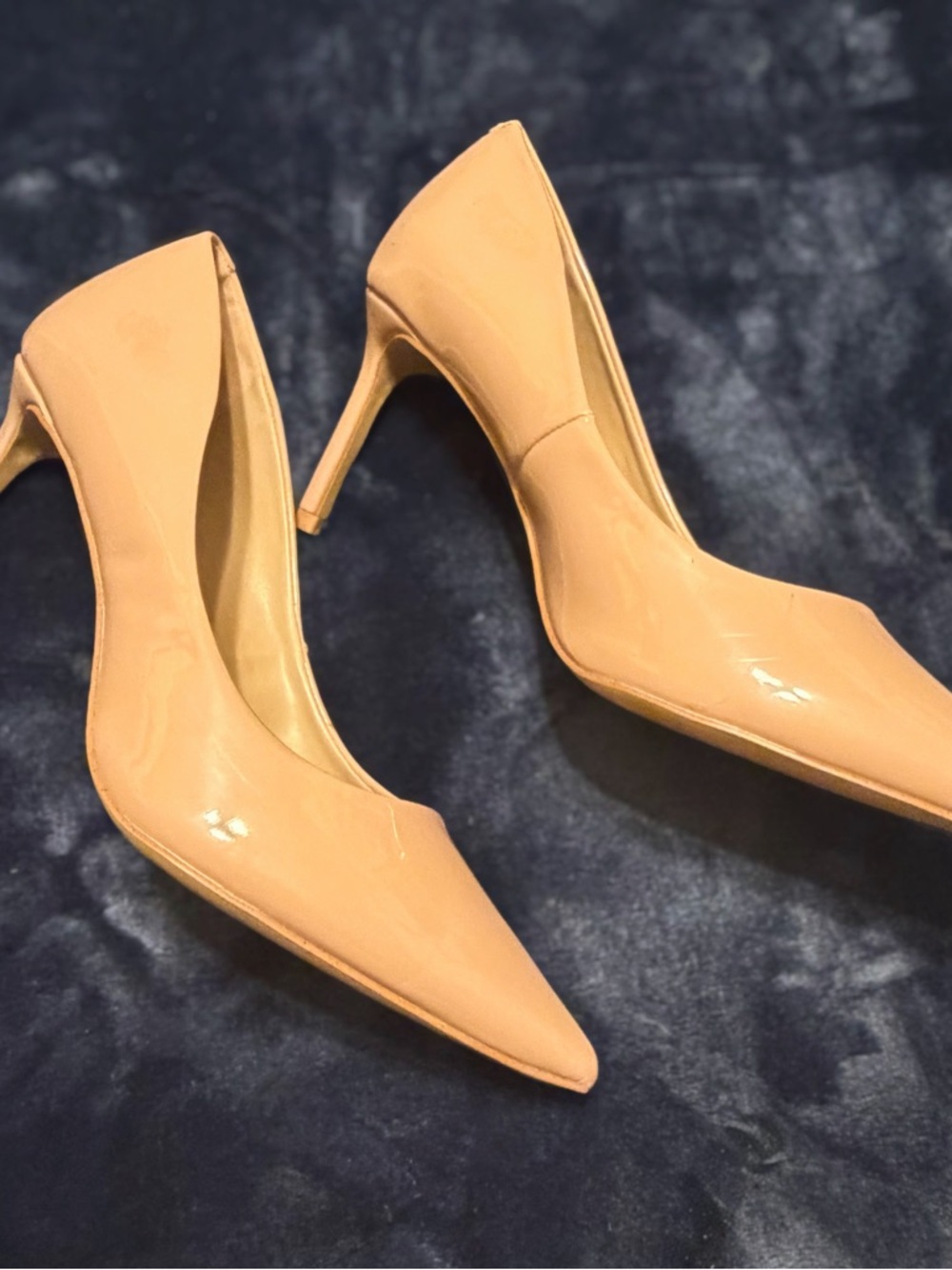 Jenn Ardor Nude Patent Pointed-Toe Stiletto Pumps - Picture 4 of 6